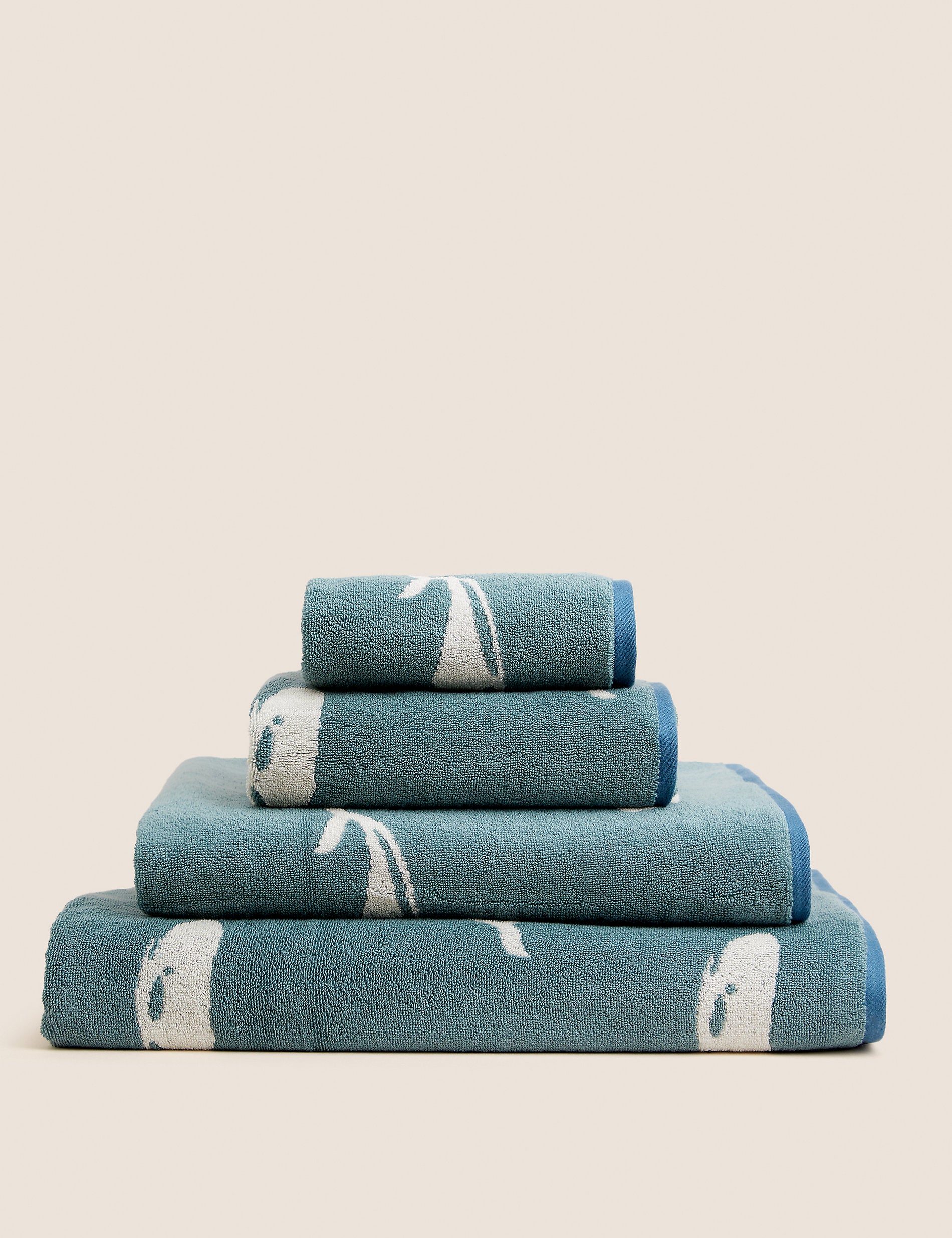 Marks & Spencer Whale Pure Cotton Towel, Blue Mix