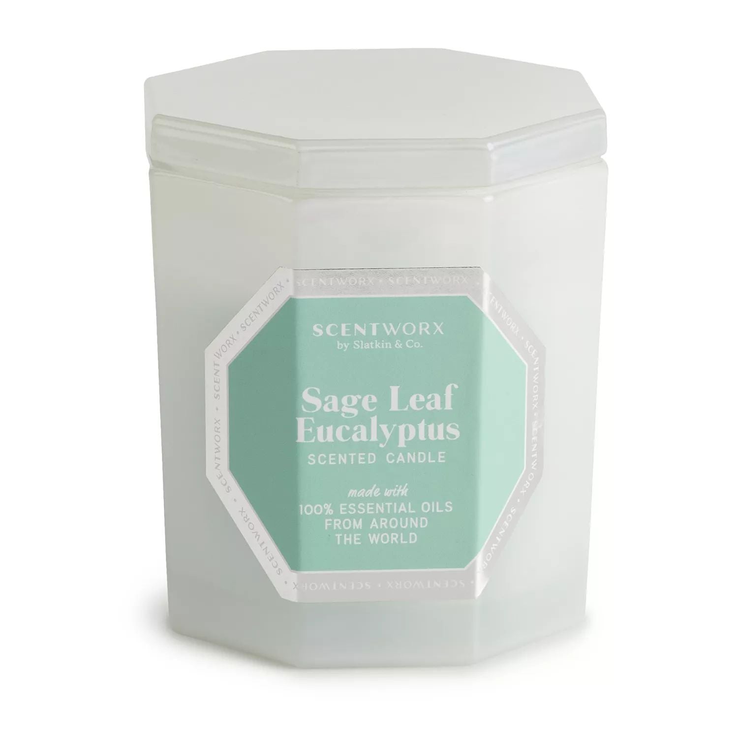 ScentWorx by Slatkin & Co. Sage Leaf, Eucalyptus, 14.5 oz. Candle