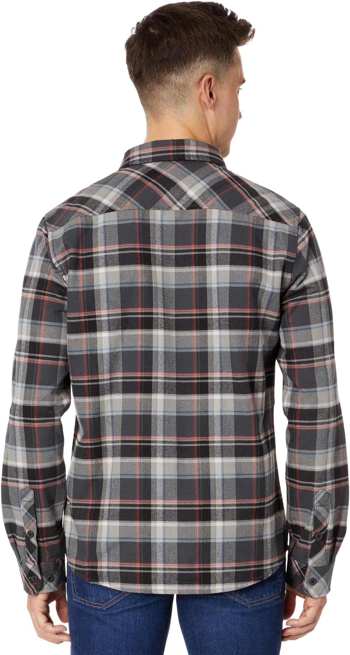 O'Neill Long Sleeve Winslow Plaid Flannel Shirt, Black