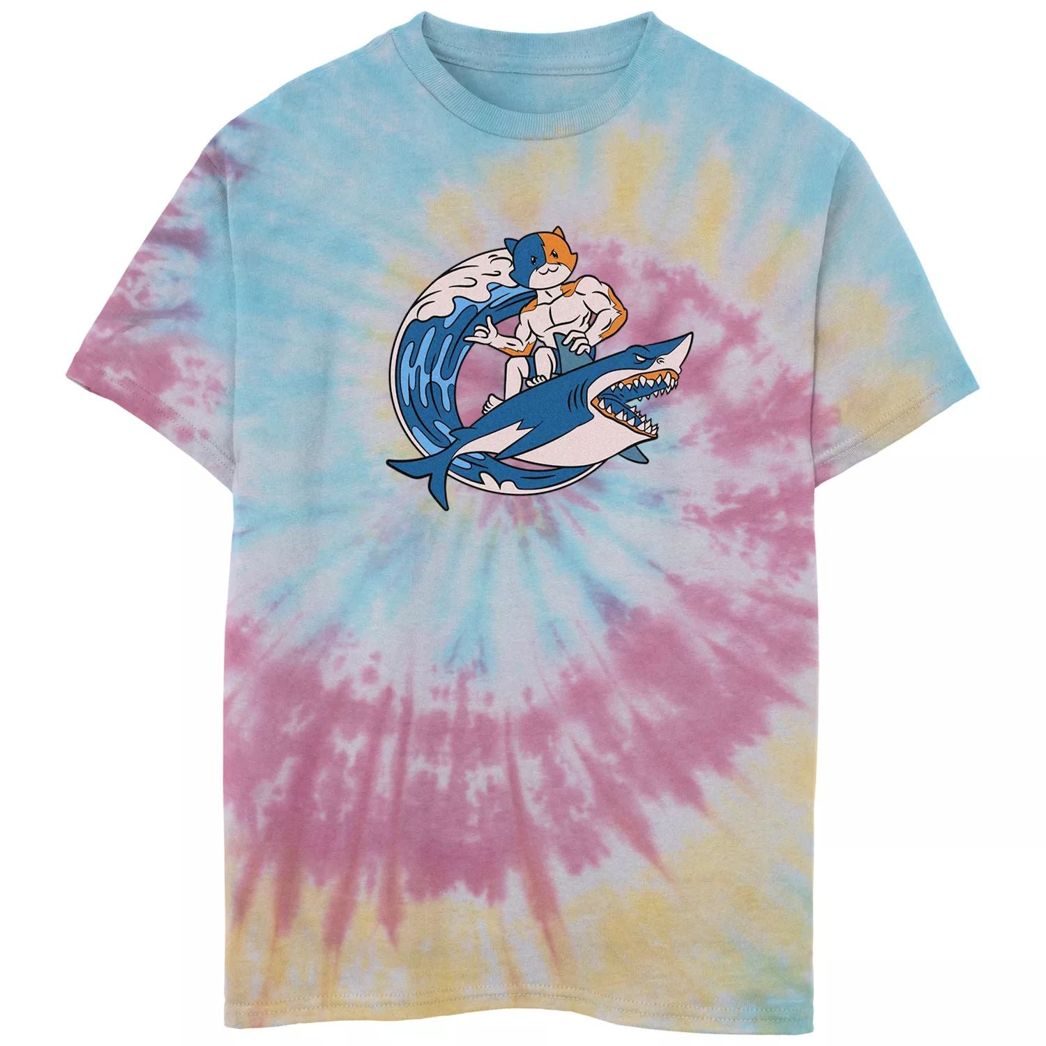 Boys 8-20 Fortnite Meowcles Shark Surf Tie Dye Fortnite Graphic T-Shirt