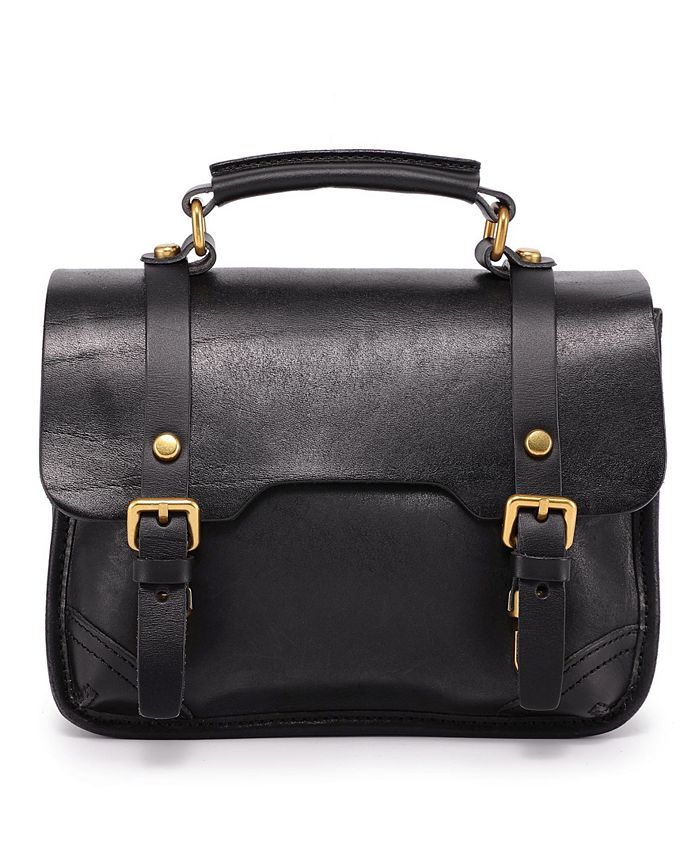 Women's mini bag made of genuine alder leather OLD TREND, black