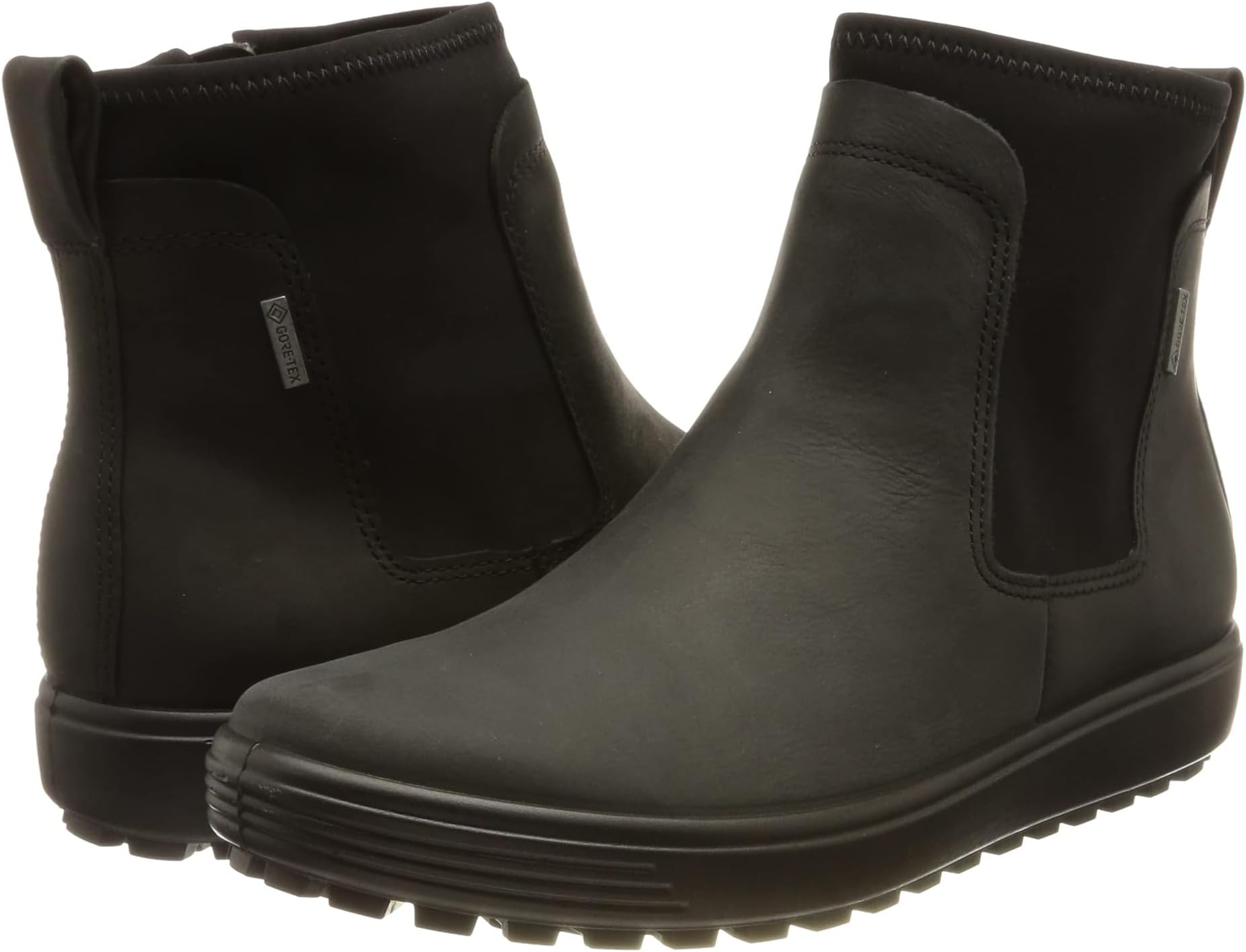 Soft 7 Tred GORE-TEX Waterproof Chelsea ECCO Ankle Boots, Black Oiled Nubuck