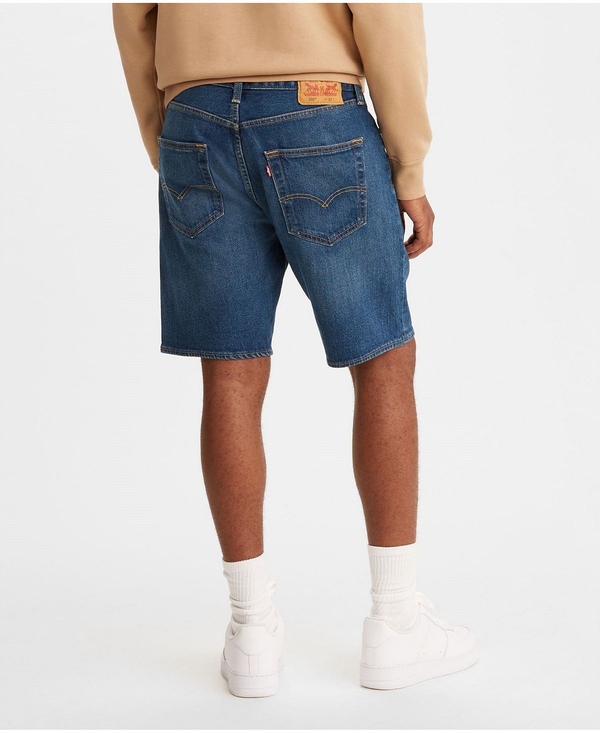 شورت جينز مطاطي من Levi's للرجال 501 Original Hem مقاس 9 بوصات