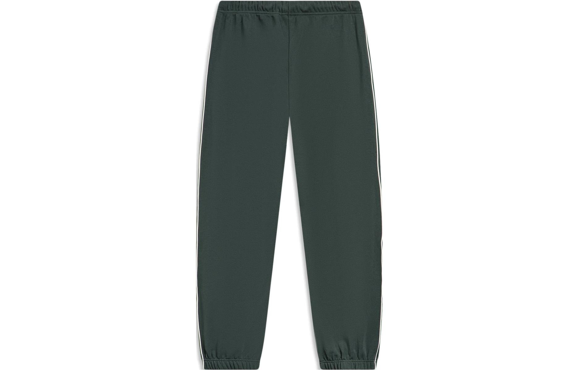 Badfive Men's Dark Green Lining Knitted Pants, Dark Green