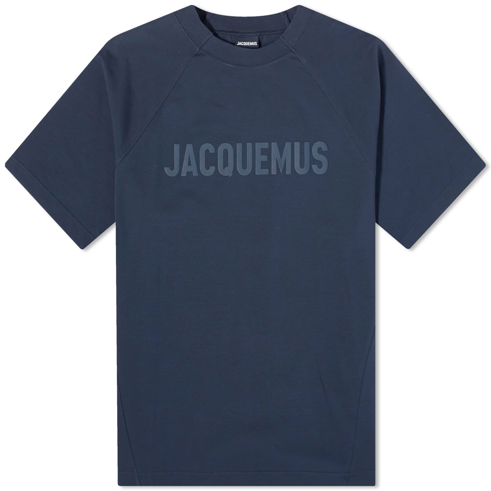 تي شيرت Jacquemus Typo باللون الأزرق الداكن