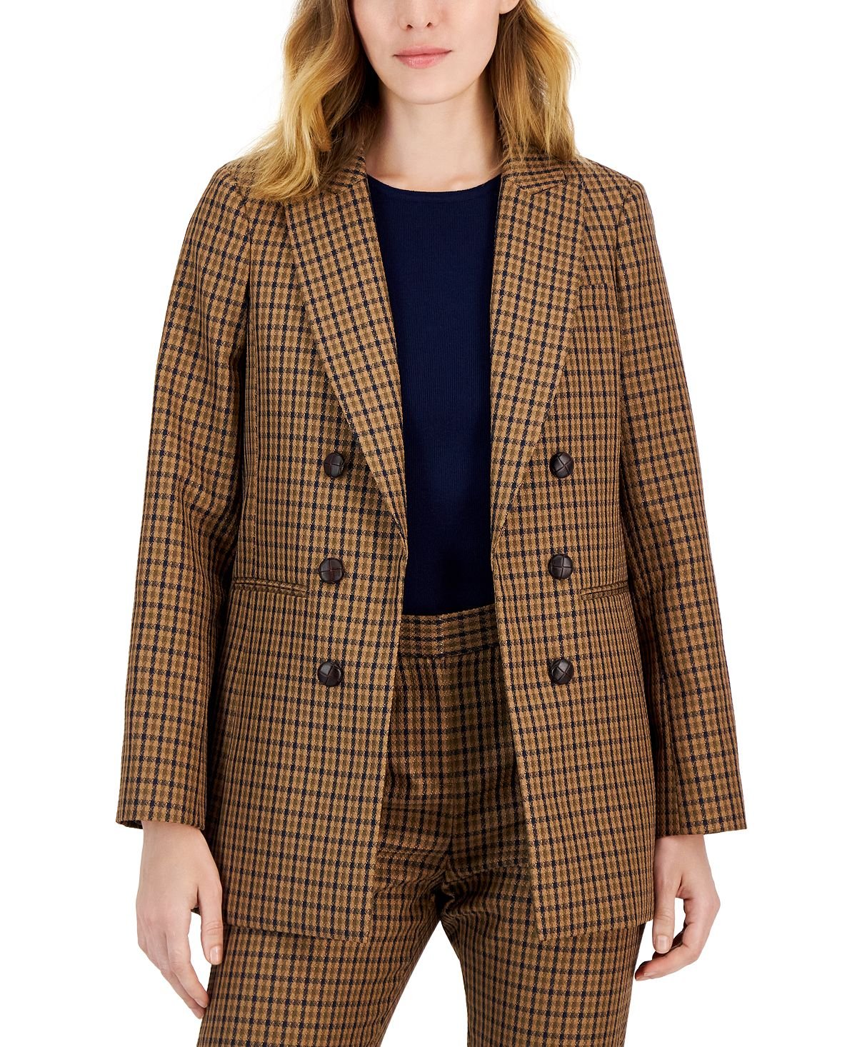 Women's Houndstooth Boyfriend Jacket Tahari ASL