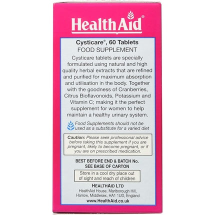 Cysticare vegan tablets 60 pcs., Healthaid