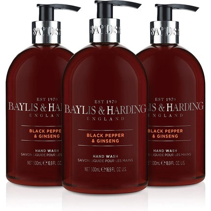 Men's Black Pepper & Ginseng Hand Wash, 500ml, Baylis & Harding