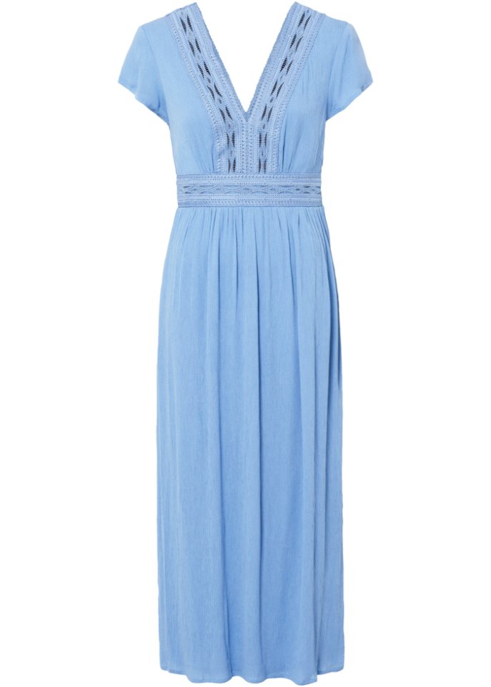 Summer maxi dress with Bodyflirt lace, blue