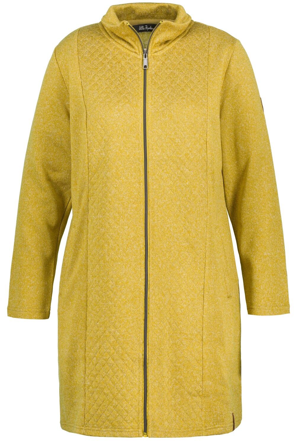 Ulla Popken zip-up sweatshirt, mustard