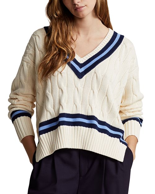 Ralph Lauren Cotton Cable Sweater - White