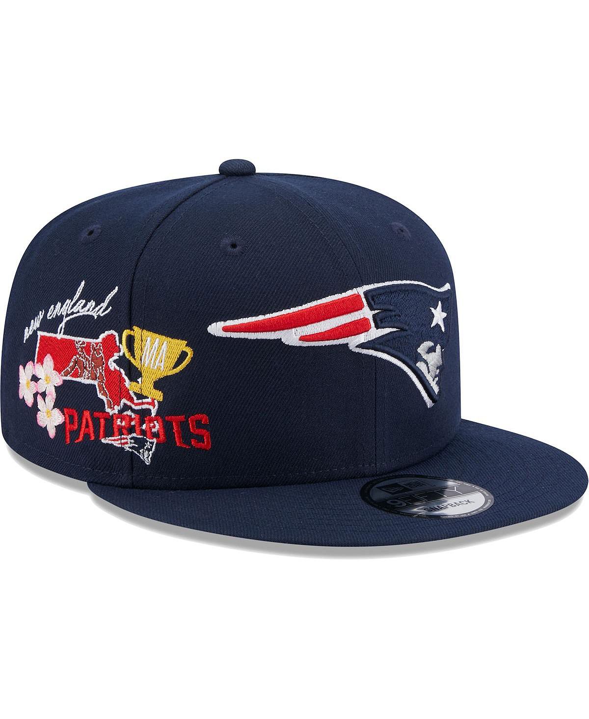 Men's New England Patriots Icon 9FIFTY Snapback New Era Navy Blue Cap