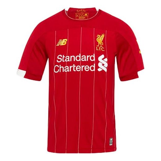 تي شيرت New Balance للرجال New Balance Liverpool Home Jersey Fan Edition أحمر، أحمر