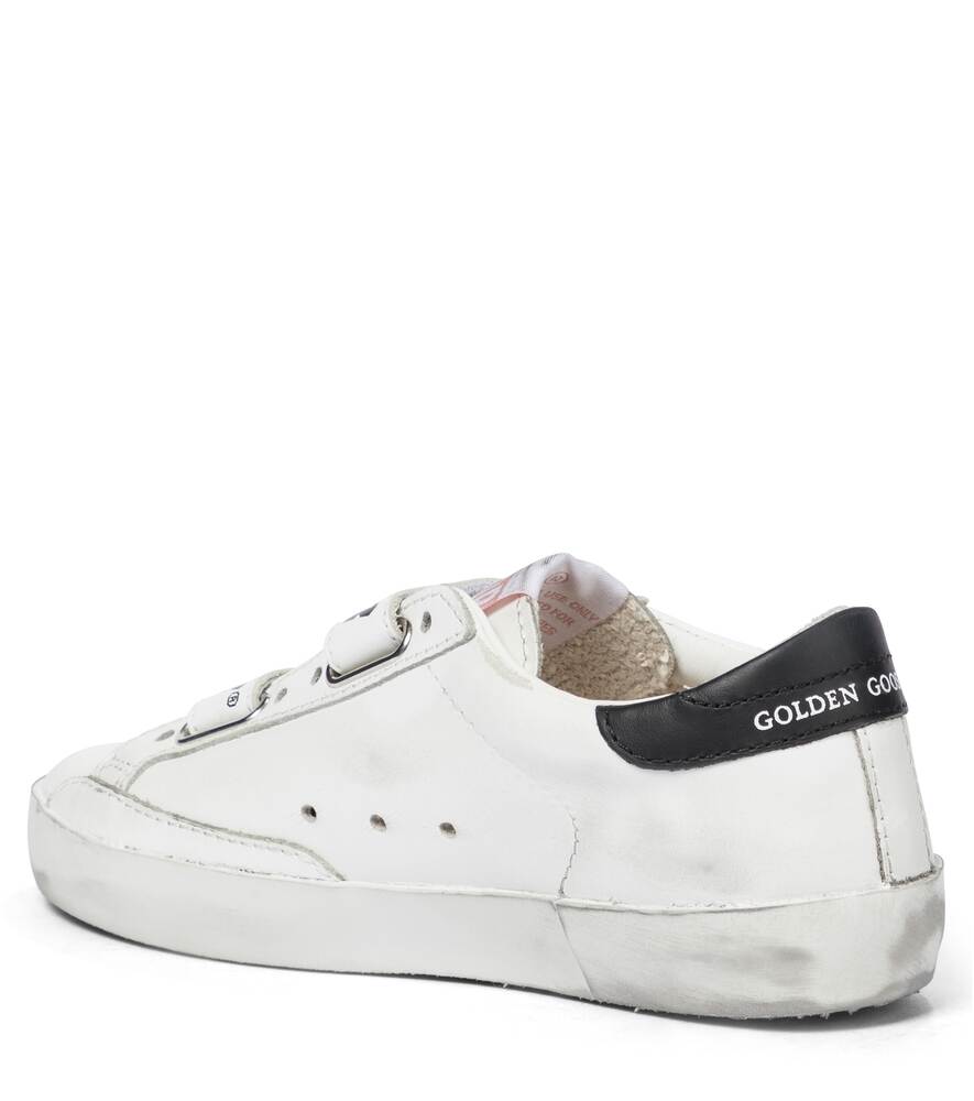 حذاء رياضي من الجلد من Old School Golden Goose باللون الأبيض