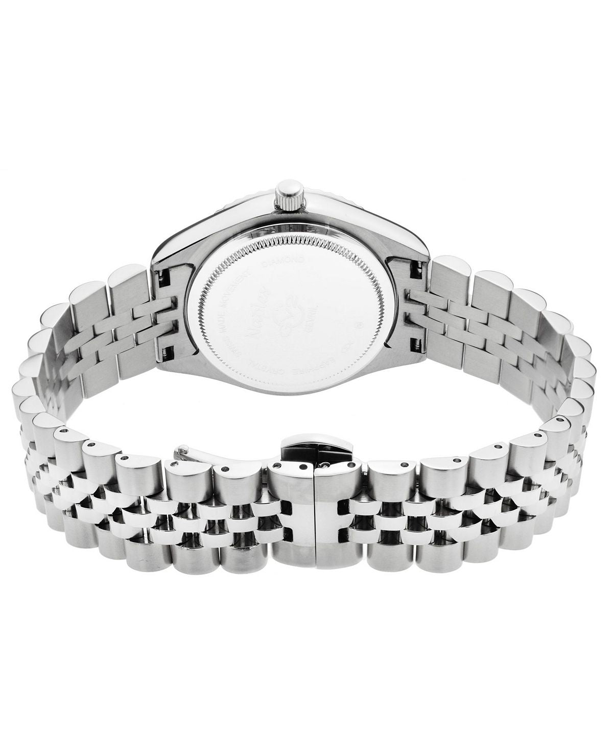 GV2 Women's watch Naples silver stainless steel Swiss quartz bracelet watch, 34 mm Gevril