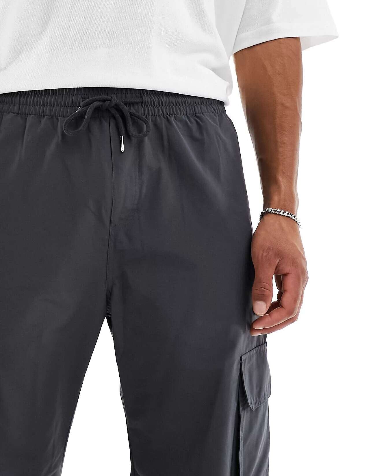 ADPT Charcoal Parachute Cargo Pants