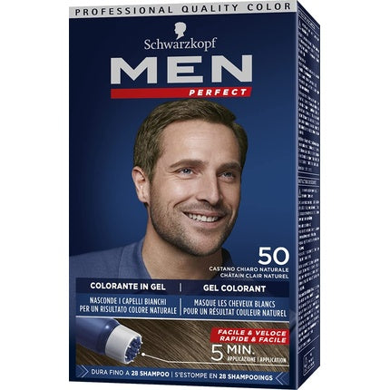 Men's gel hair dye without ammonia N50 Natural Light Brown, Testanera