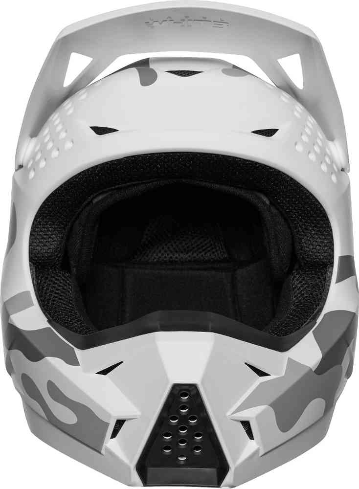 WHIT3 Shift Motocross Helmet, Snow Camo