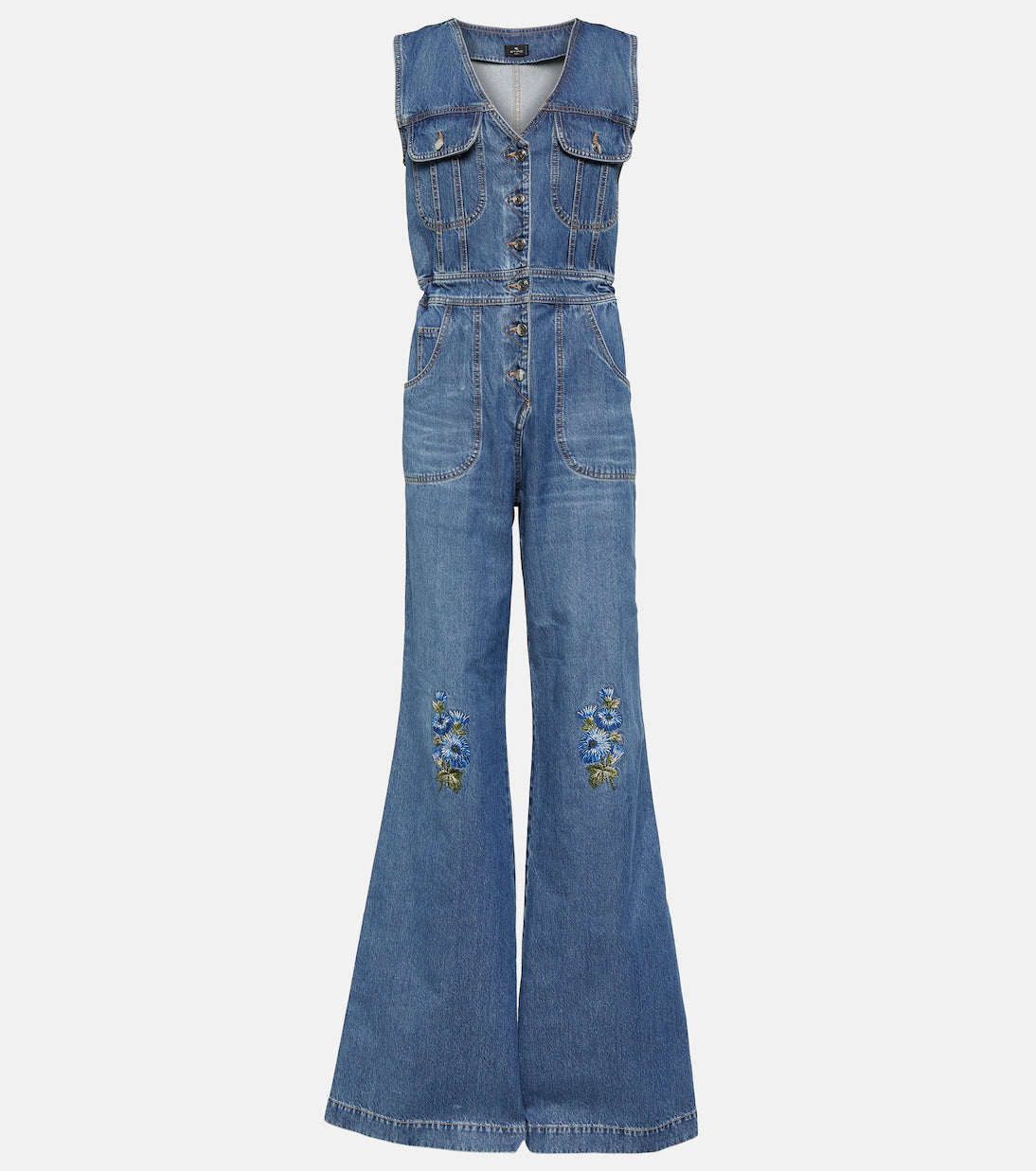 Denim overalls Etro, blue