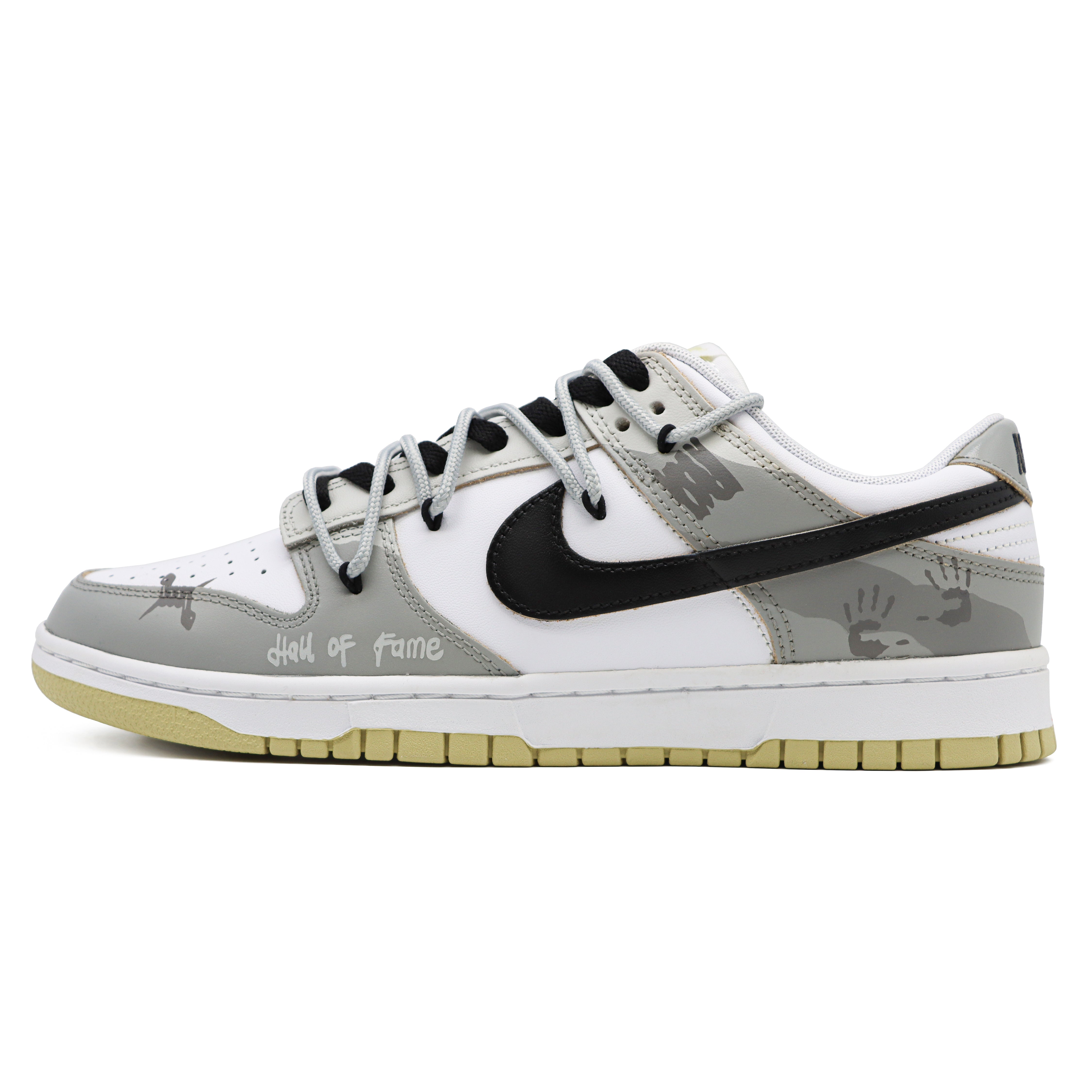 Nike Dunk Skateboarding Shoes Men Low-top Grey/white, light grey