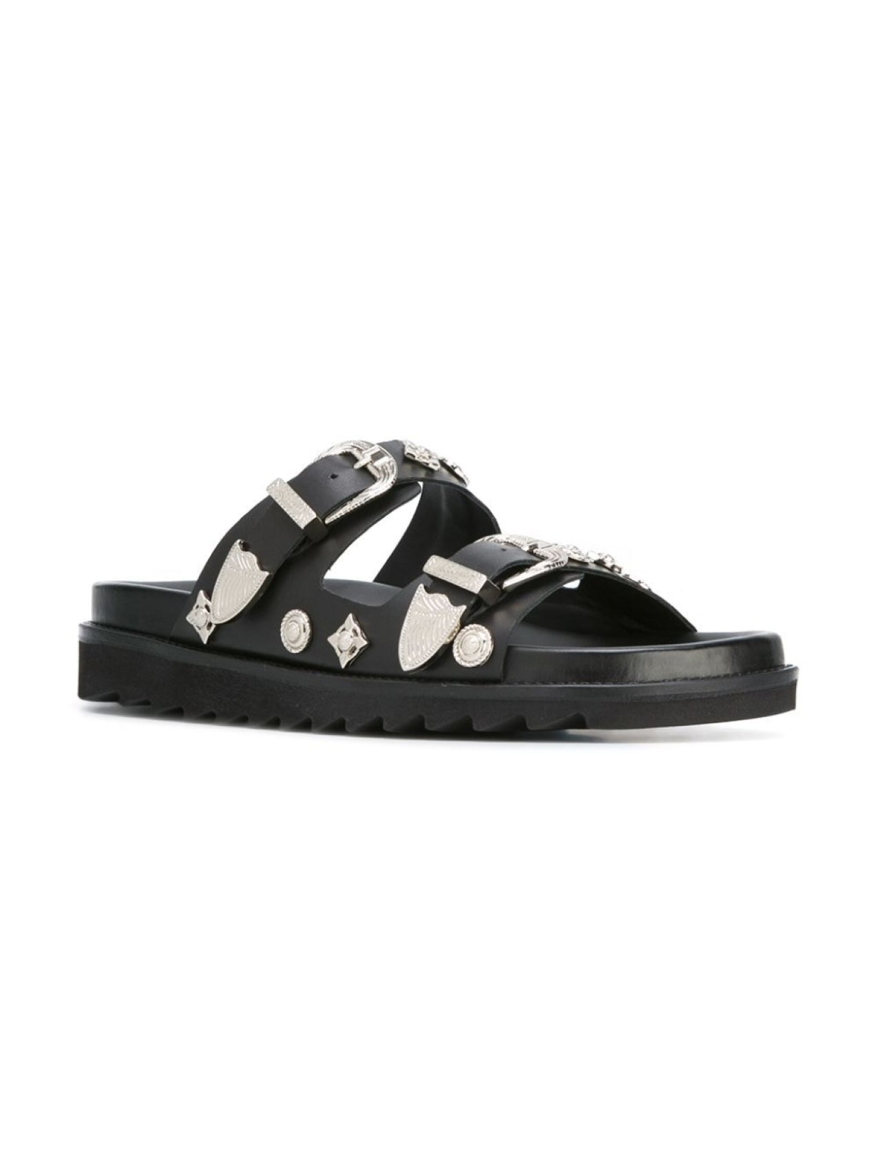 Toga Virilis Buckle Sandals Black