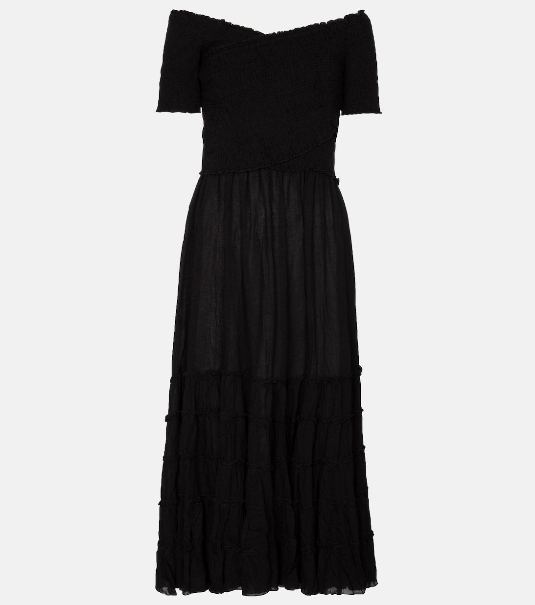 Soledad midi dress POUPETTE ST BARTH, black