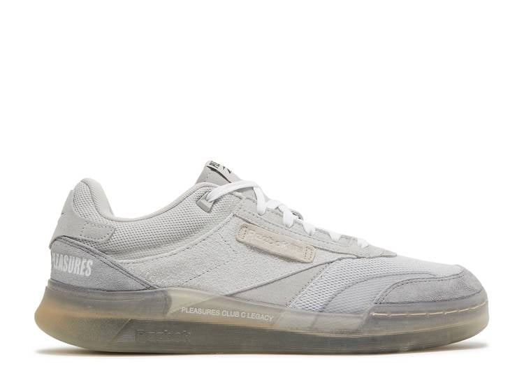 حذاء رياضي Reebok PLEASURES X CLUB C LEGACY 'PURE GRAY'، باللون الرمادي