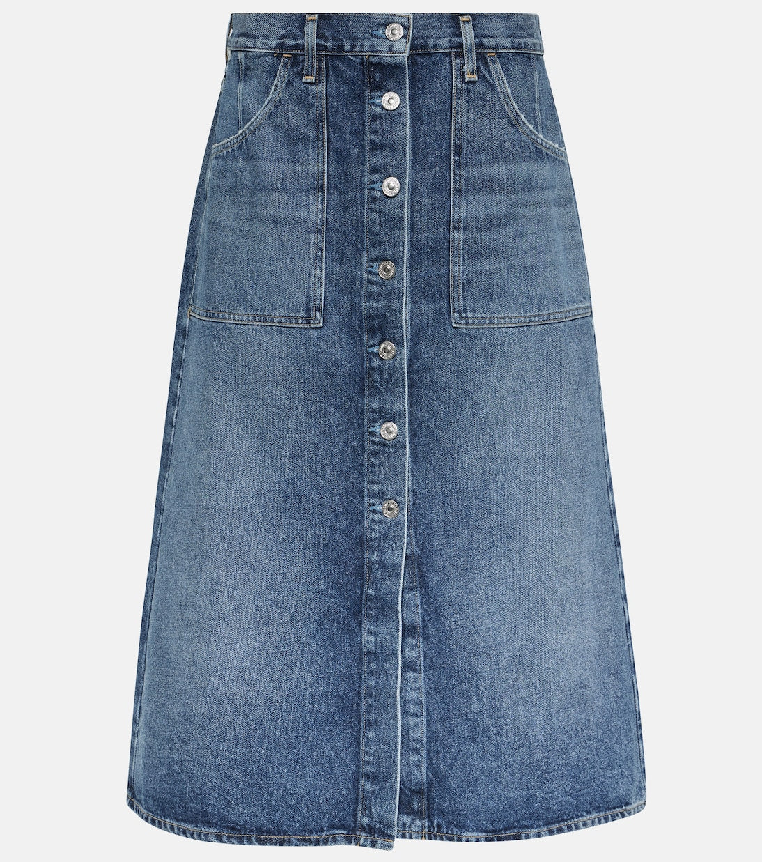 Citizens Of Humanity anouk denim midi skirt, blue