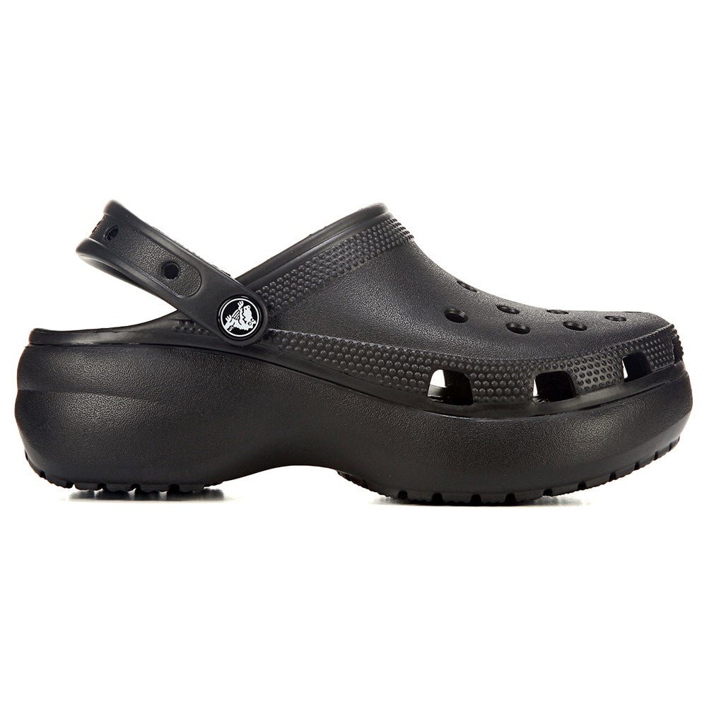 Crocs Women's Classic Platform Clogs, Black