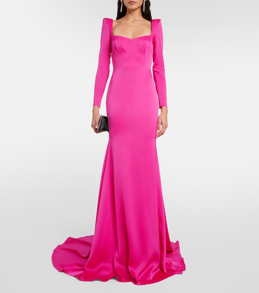 Alex Perry satin dress, pink