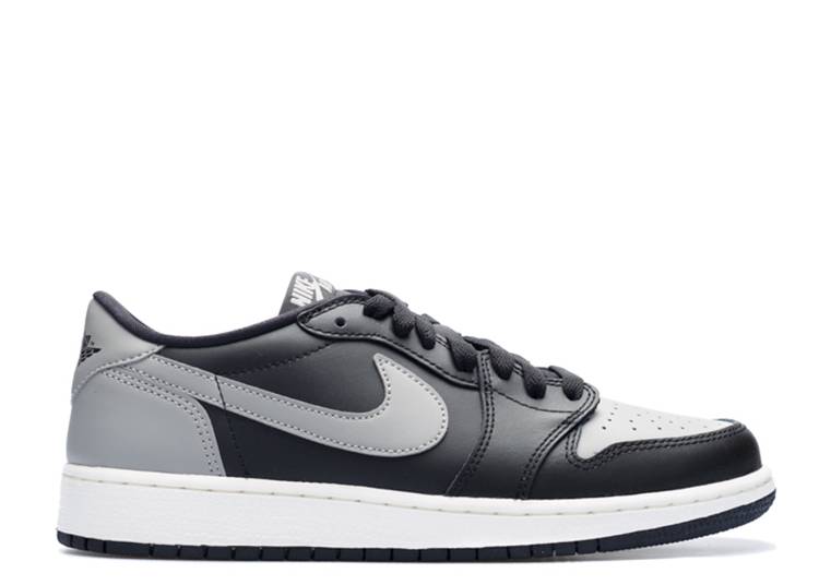 حذاء رياضي AIR JORDAN 1 RETRO LOW OG GS 'SHADOW'، باللون الأسود