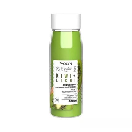 Vegan shower gel Shower Shot Kiwi + Lychee 400ml, Yolyn