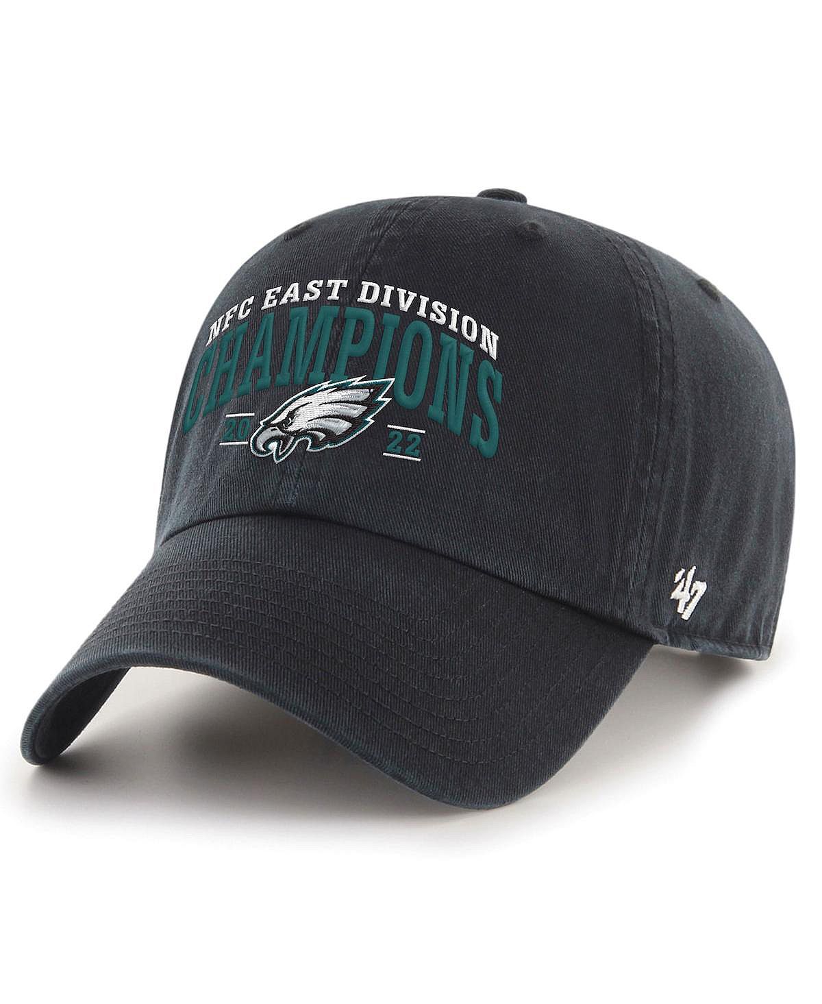 Philadelphia Eagles 2022 NFC East Division Champions Clean Up '47 Brand Men's Black Adjustable Cap