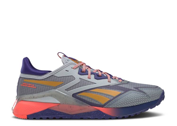 حذاء رياضي Reebok NANO X2 TR ADVENTURE 'GRAY BOLD PURPLE' باللون الرمادي