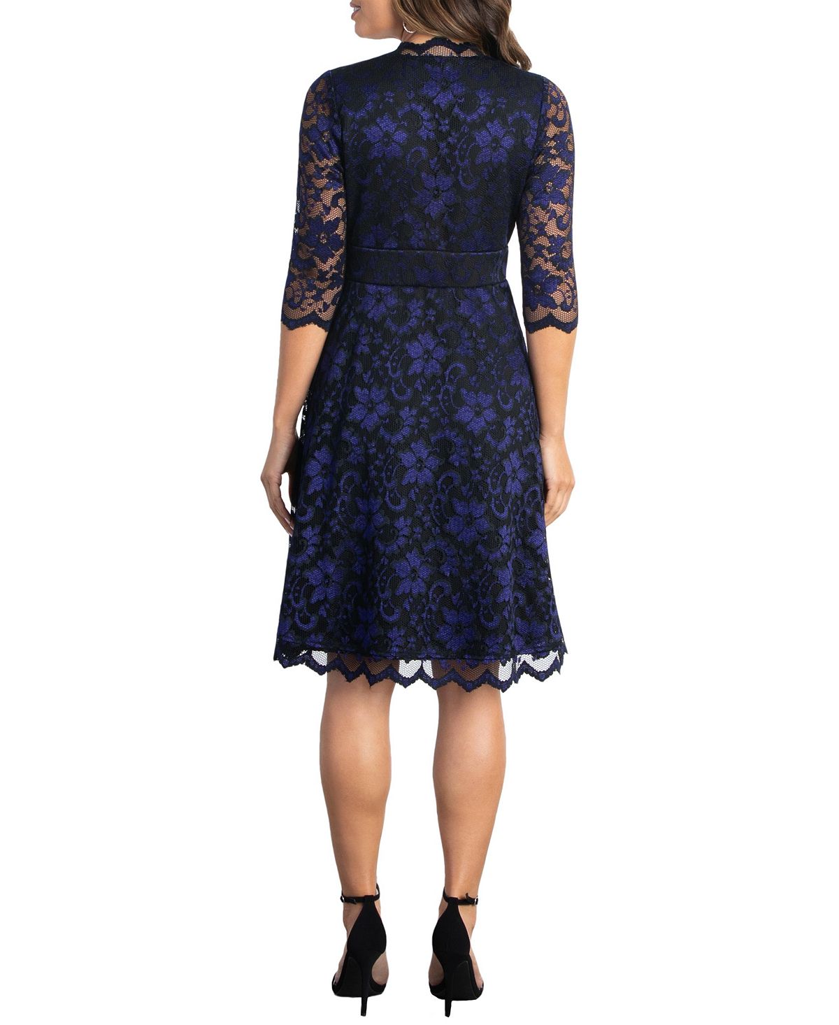 Mon Cherie Kiyonna Women's Floral Lace Cocktail Dress