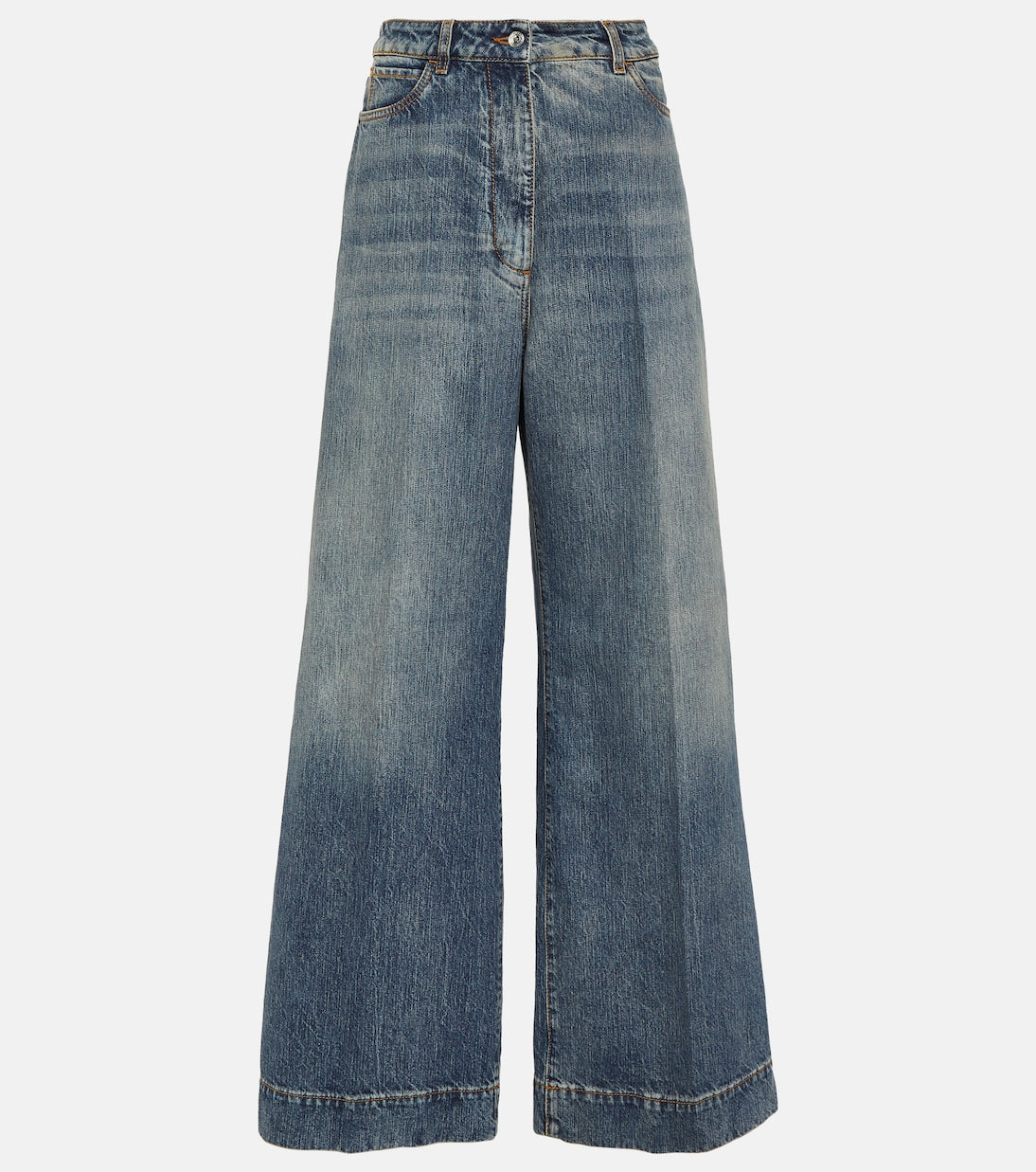 Etro High Rise Wide Leg Jeans, Blue