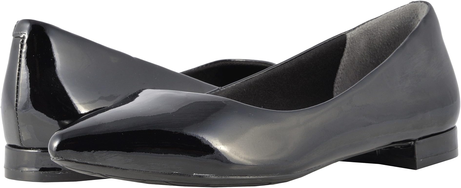 Total Motion Adelyn Ballet Rockport Flats, Black Patent