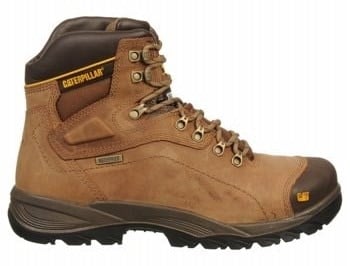 Caterpillar Men's Steel Toe High Waterproof Diagnostic Work Boots ,  beige