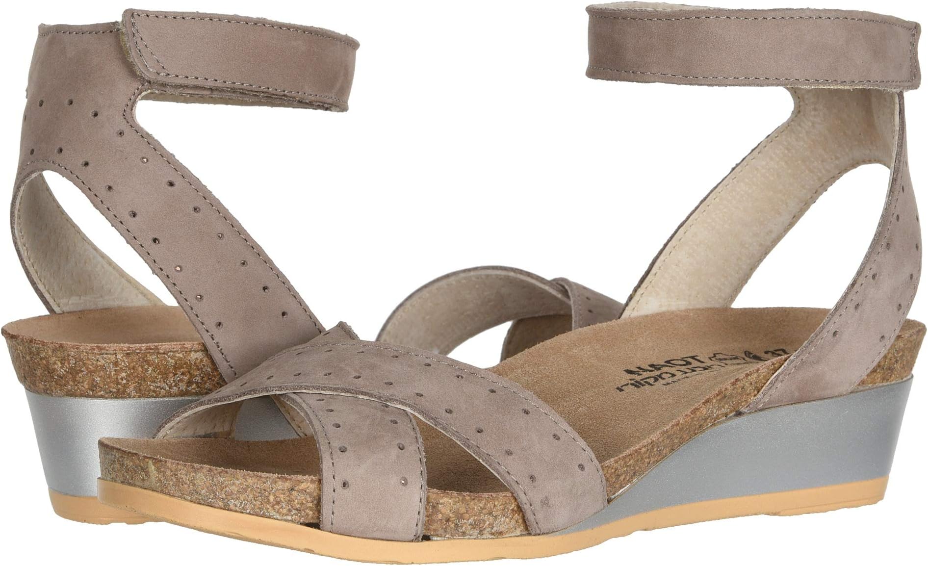 Wand Naot Sandals, Stone Nubuck/Glass Brown