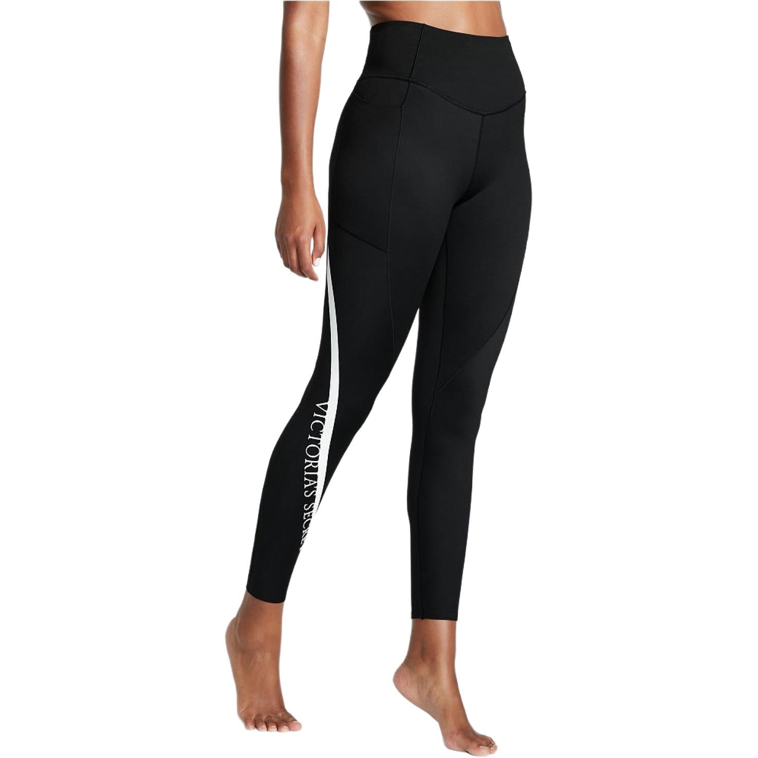 Women's black leggings with Victoria'S Secret logo