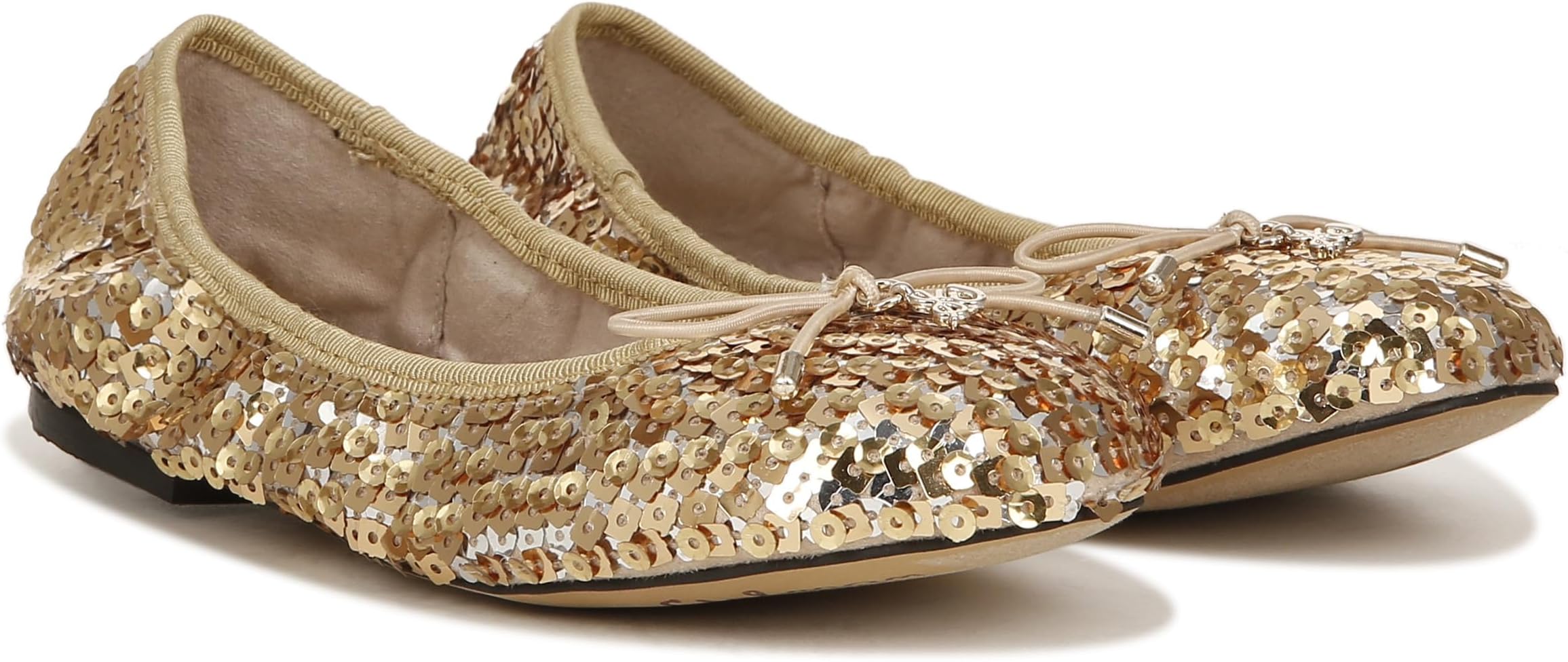 Felicia Sam Edelman Ballerinas, Gold Multi