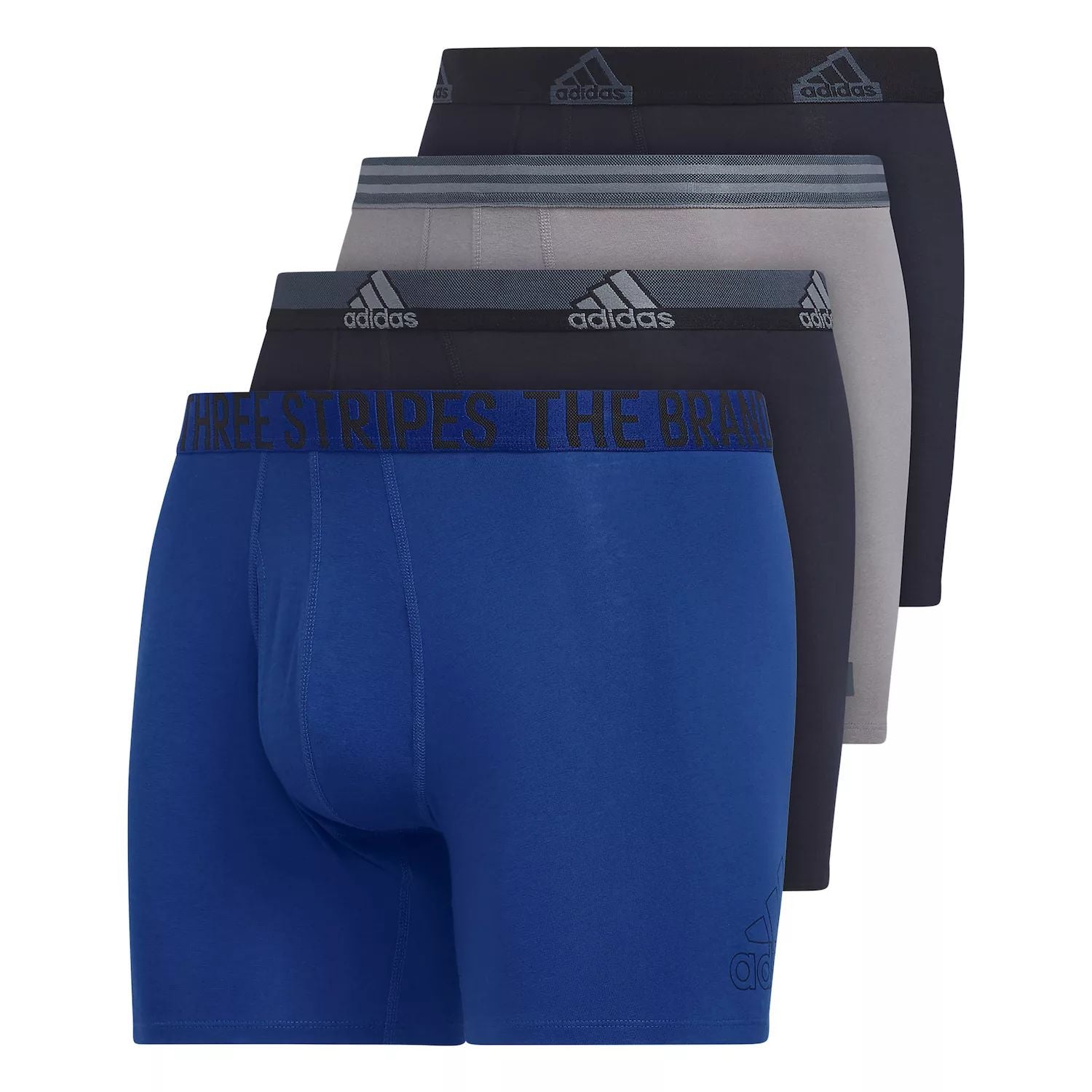 adidas Men's Stretch Cotton Boxer Briefs (4 Pieces)