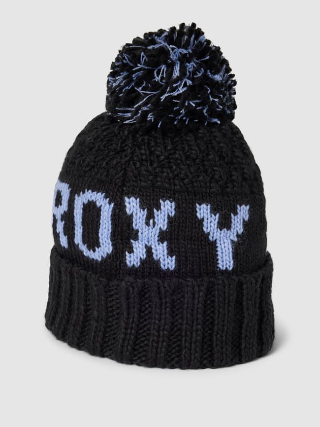 Knitted hat with sew-on label model "TONIK" Roxy, black