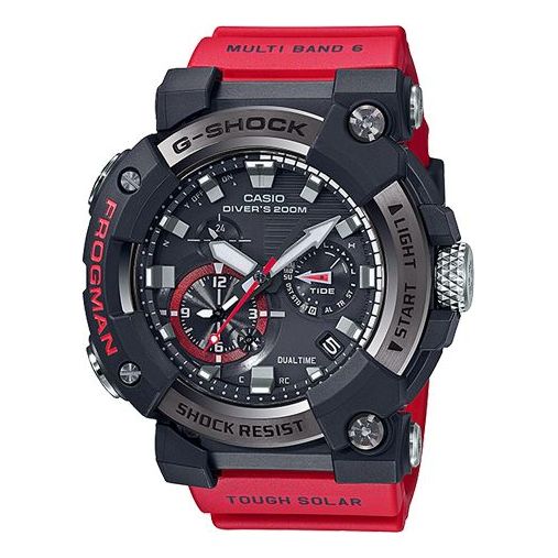 CASIO G-Shock Frogman 'Black Red' watch, red