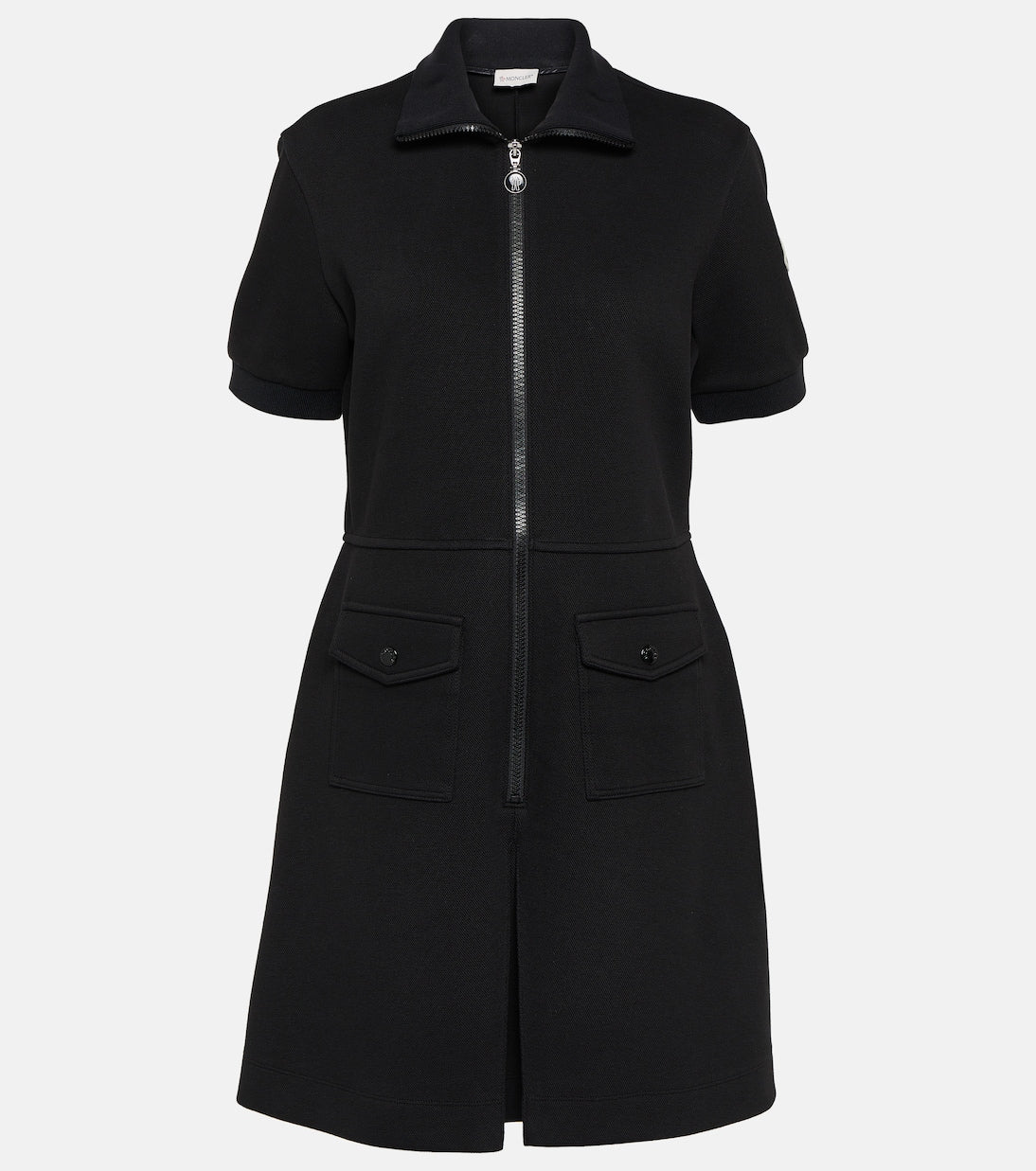 Moncler cotton mini dress, black