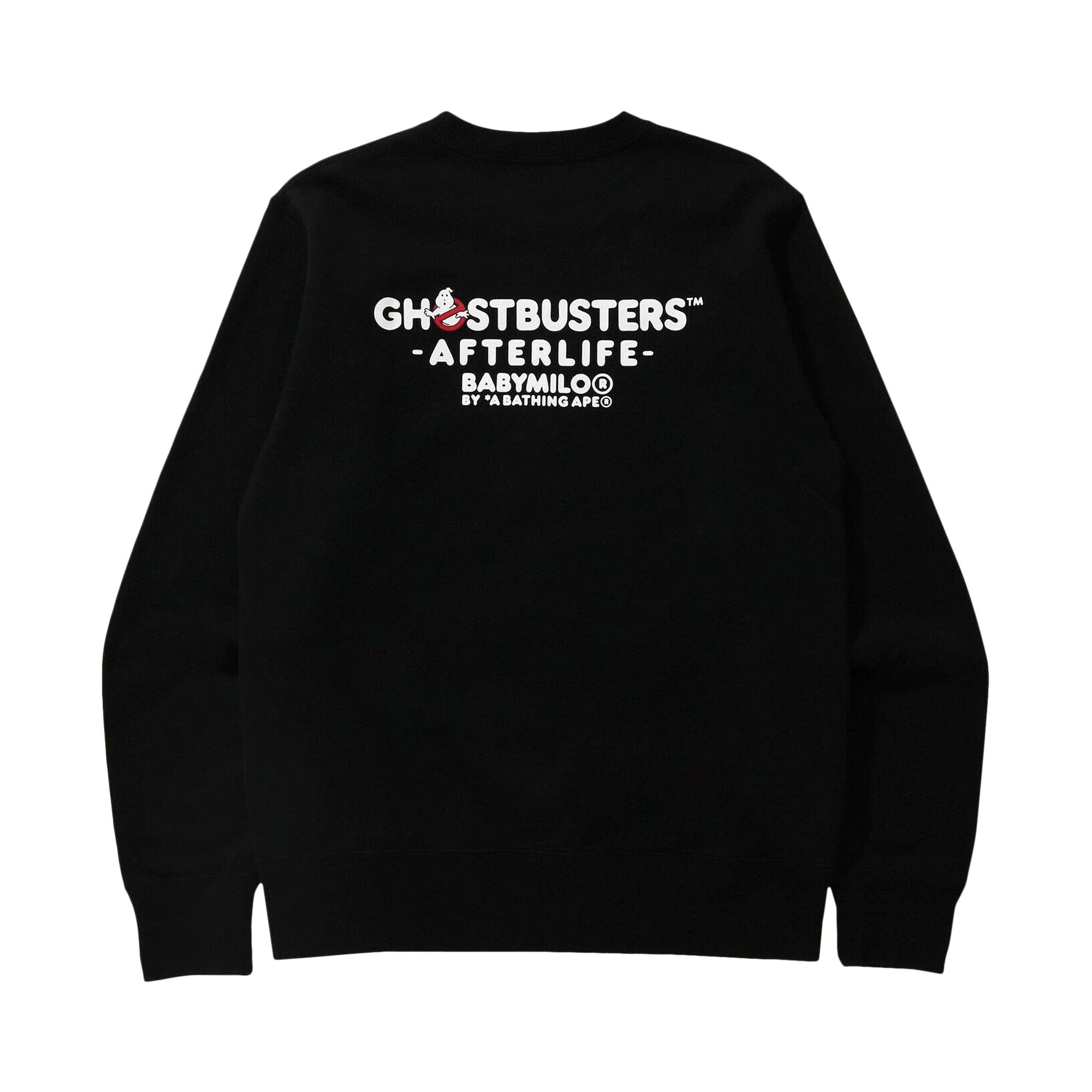 بلوزة BAPE x Ghostbusters Monkey Head Crew Neck باللون الأسود