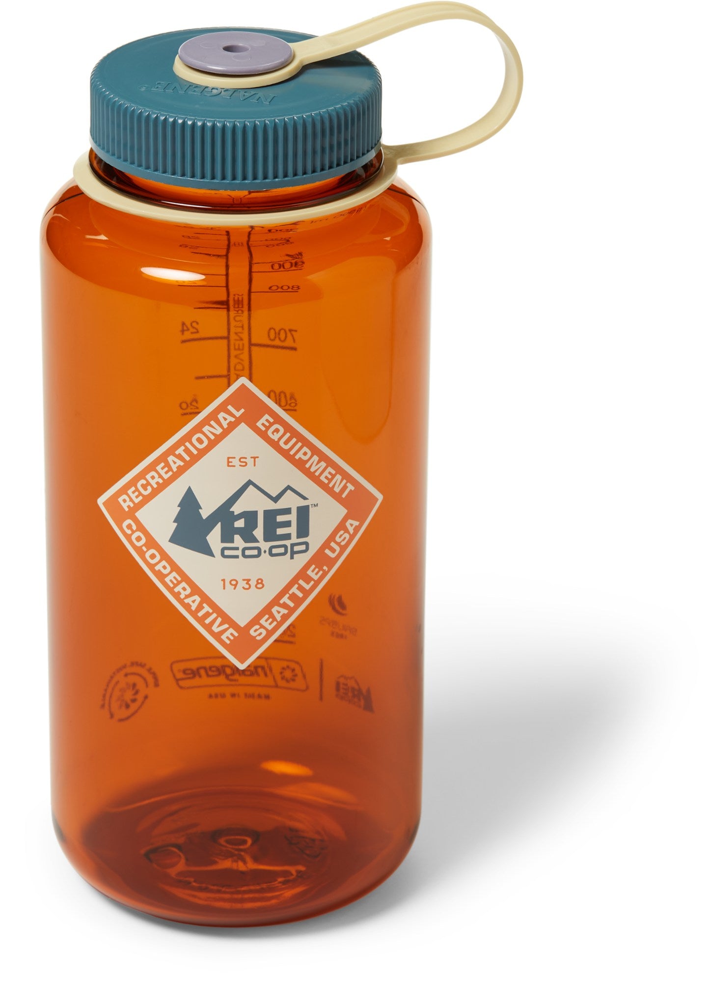 Rei Co-op Nalgene Sustain Graphic Wide Mouth Water Bottle, Orange