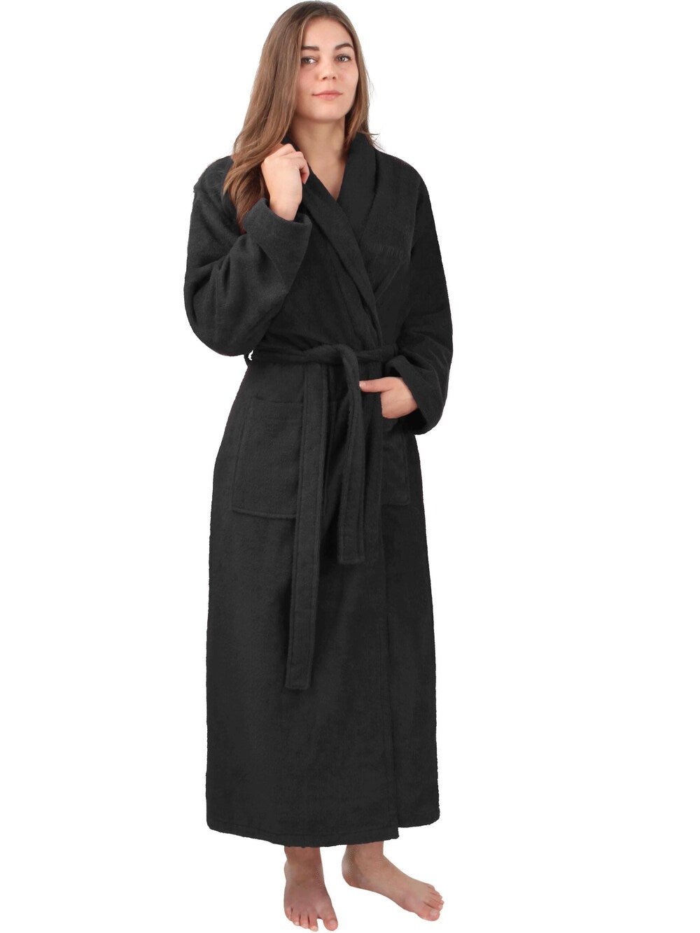 Normani long robe, black