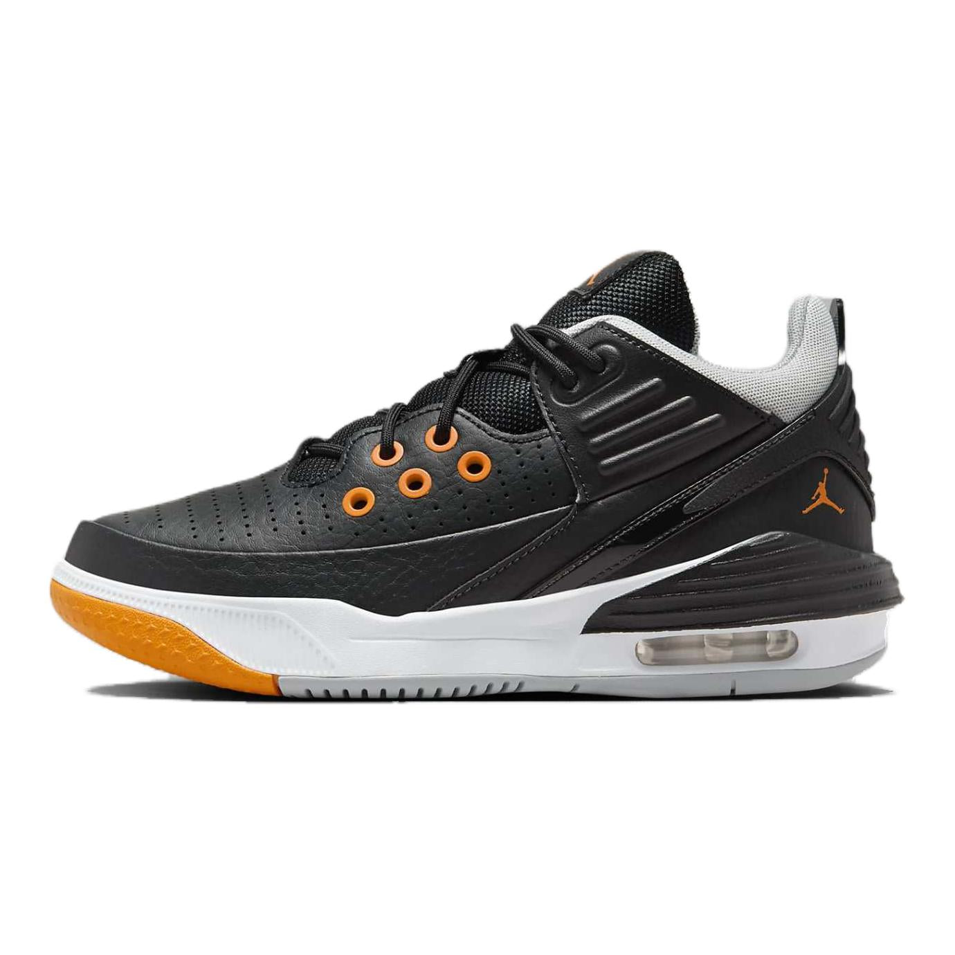 Basketball Shoes Max Aura 5 Kids GS Low-top Black/White/Orange Jordan, Black