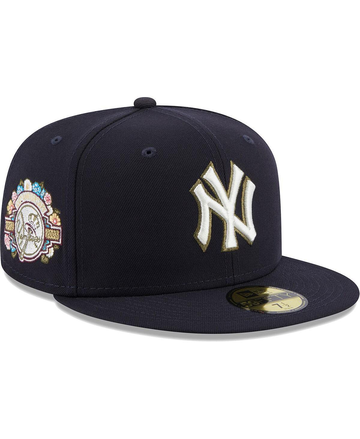 قبعة بيسبول رجالية باللون الأزرق الداكن من New York Yankees بمناسبة الذكرى المئوية لتدريبات الربيع Botanical 59FIFTY New Era